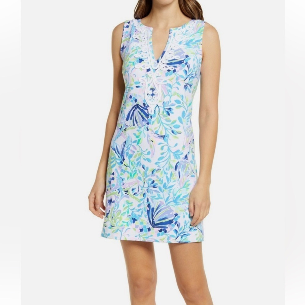 LILLY PULITZER Harper Shift Resort White Shell Beach Dress Rt. $148